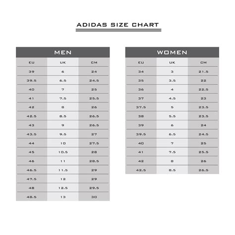 adidas grade school size chart.